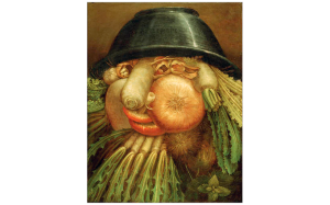 Guiseppe Arcimboldo Serie Kunst Künstler, Manierismus, Barock, Gemüse, Obst Collage, Gemälde, Öl, Leinwand, Idee, KReativ, Gestaltung, Malerei, Vier Elemente, JAhreszeiten, Feuer Wasser Erde Luft, Frühling, Sommer, Herbst und Winter