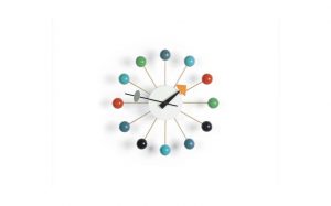 Designklassiker Ball Clock von George Nelson, Vitra, Uhr, Sunburst, Wand, Büro, Wohnzimmer, flur, Design Interior Interirordesign, Innenarchitektur, bunt, schlicht, modern, klassisch