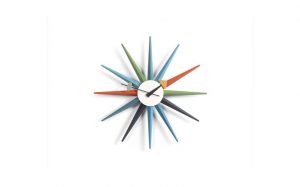 Designklassiker Ball Clock von George Nelson, Vitra, Uhr, Sunburst, Wand, Büro, Wohnzimmer, flur, Design Interior Interirordesign, Innenarchitektur, bunt, schlicht, modern, klassisch