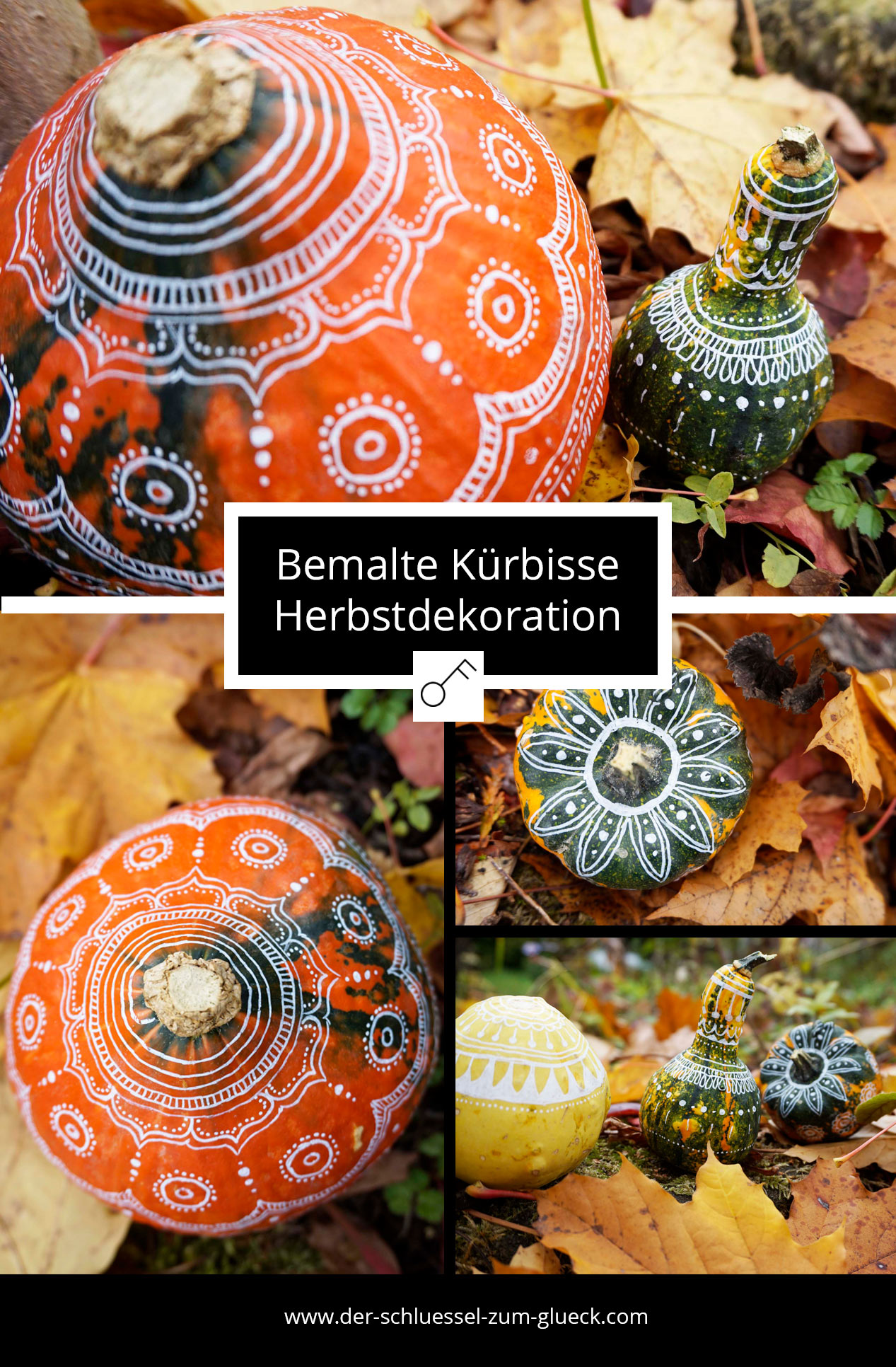 Kürbis, Kürbisse, bemalt, weiß , Muster Acryl, Halloween, Herbst, Dekoration, Deko, DIY, Do it yoursef, Idee, Kreativ, Design, Interior Design, Innenarchitektur