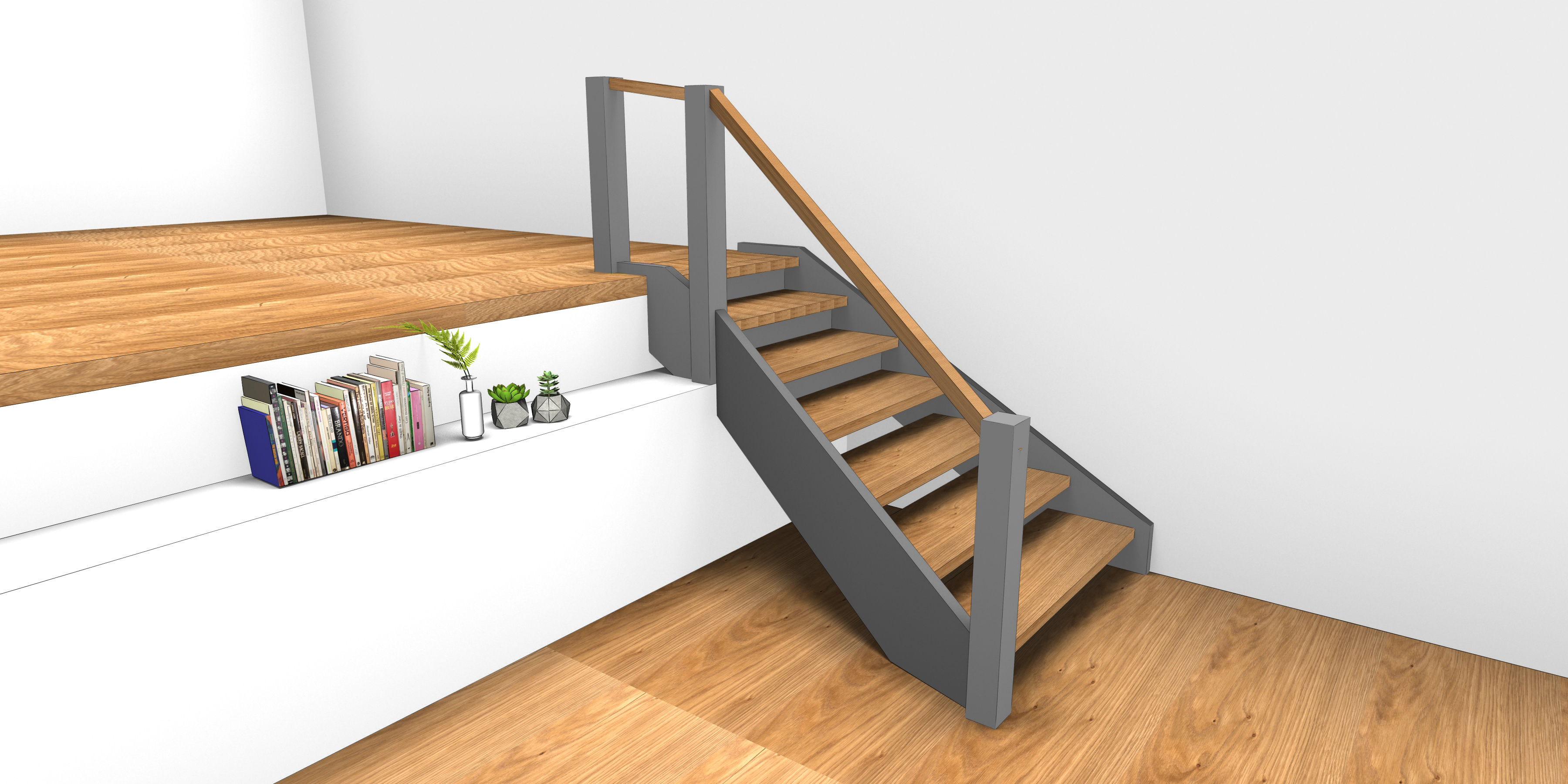 Treppe, Rendering, Entwurf, Innenarchitektur, Konstruktion, Schreiner