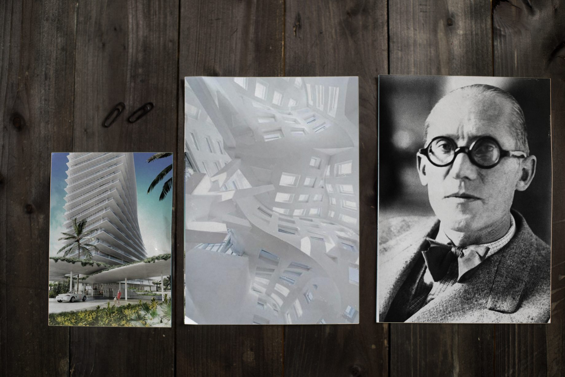 Mockup archiTEXTen Corbusier BIG Ghery